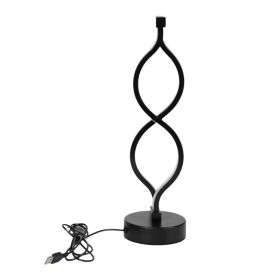 desk2Pcs Modern Wave-Shaped USB Desk Lamp With 3-Color Dimmable Lighting For Bedroom (Option: 1pcs)